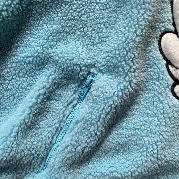 Disney Mickey Fleece Jacket Pullover with Peace Sign in Blue - Picture 5 of 9